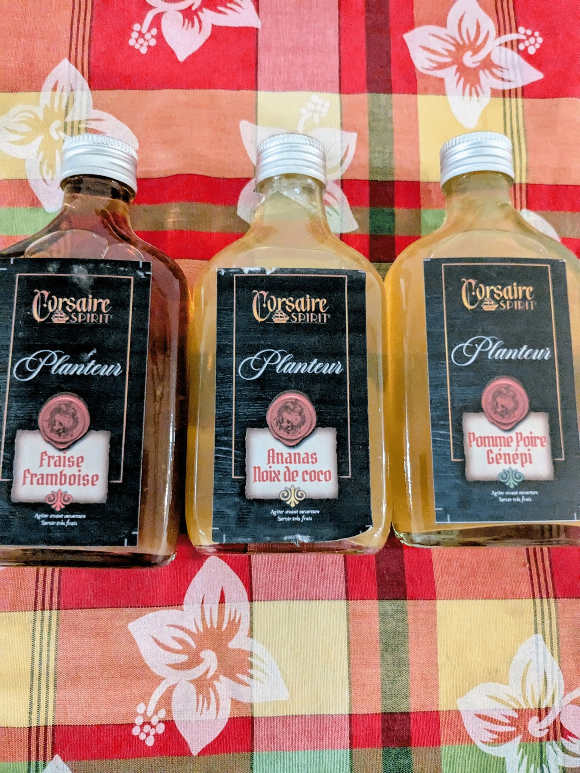 Trio Planteurs Fraise Framboise, Ananas Coco, Pomme Poire Génépi 20cl CORSAIRE SPIRIT'